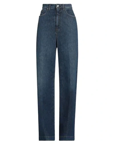 NINE IN THE MORNING NINE IN THE MORNING WOMAN JEANS BLUE SIZE 30 COTTON, ELASTANE