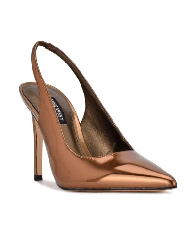 NINE WEST WOMEN'S FEATHER SLINGBACK STILETTO PUMPS