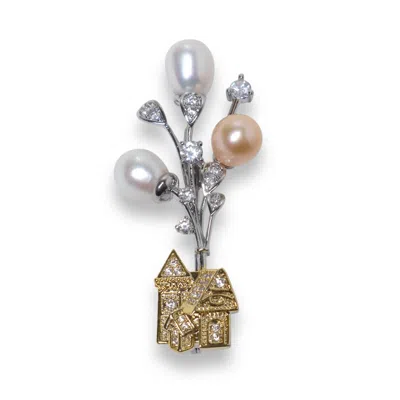 NINEMOO WOMEN'S FRESHWATER PEARL BROOCH PENDANT