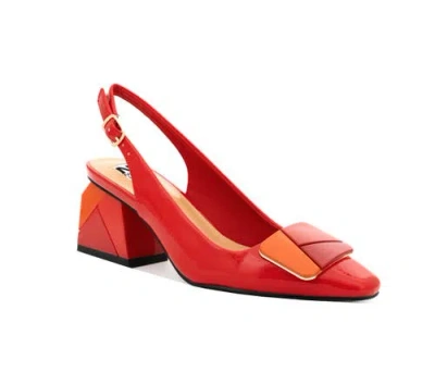 NINETY UNION NINETY UNION MULTI COLOR ORNAMENT SLINGBACK PUMP WITH MATCHING HEEL