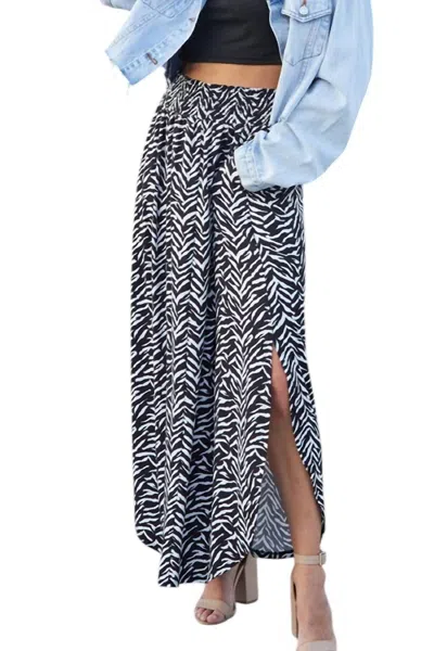 NINEXIS READY FOR ANYTHING MAXI SKIRT IN ZEBRA