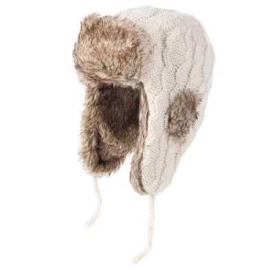 NIRVANNA DESIGNS NIRVANNA DESIGNS CABLE KNIT RUSSIAN HAT W/ FAUX FUR