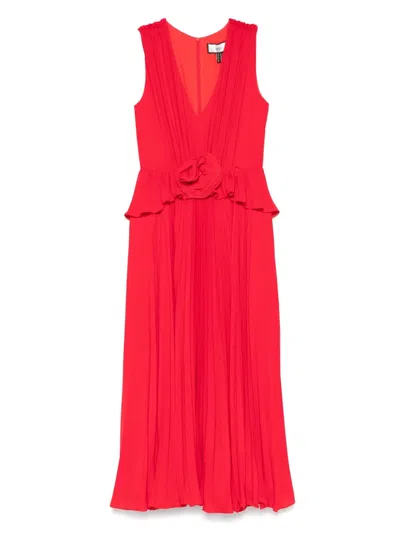 NISSA FLORAL-APPLIQUÉ MAXI DRESS