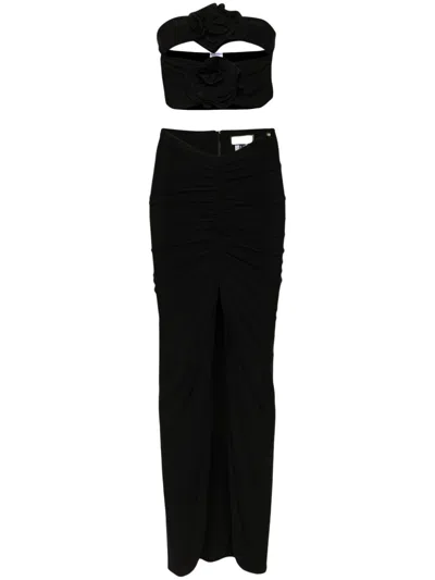 NISSA FLORAL-APPLIQUÉ SKIRT SET