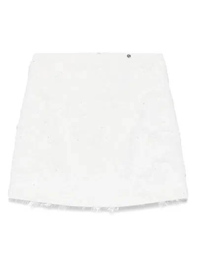 NISSA FLORAL-JACQUARD SKIRT