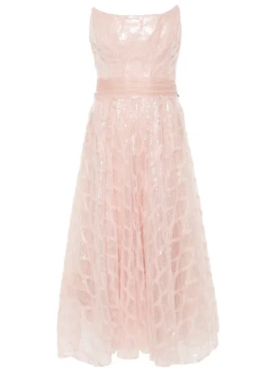 NISSA SEQUINNED DIAMOND-PATTERN DRESS