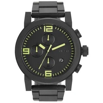 NIXON NIXON MENS THE RIDE SS BLACK DIAL WATCH - A347-1256