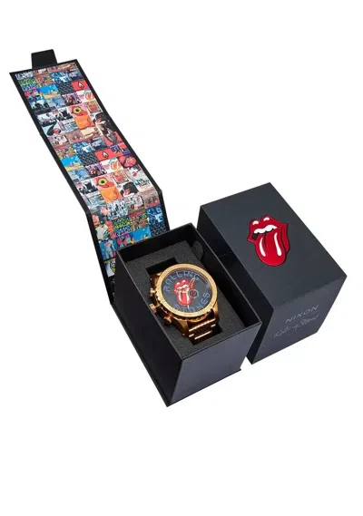 NIXON NIXON ROLLING STONES WATCH 51-30 GOLD/BLACK A1355-513-00