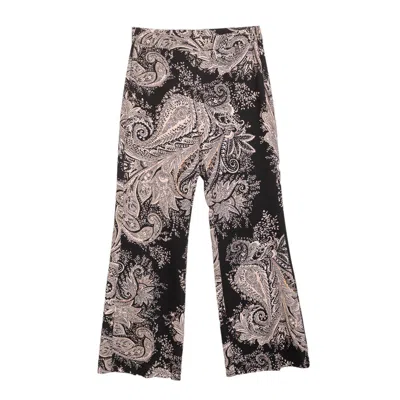 NIZA WOMEN'S BLACK PRINTED STRAIGHT PANTS