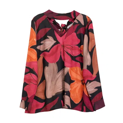 NIZA WOMEN'S LONG SLEEVE FLOWING BLOUSE