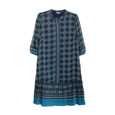 NIZA WOMEN'S SHORT SHIRT DRESS BLUE