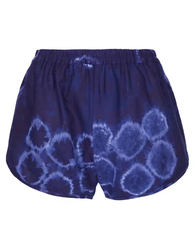 NKWO X 8 BY YOOX NKWO X 8 BY YOOX WOMAN SHORTS & BERMUDA SHORTS MIDNIGHT BLUE SIZE M COTTON