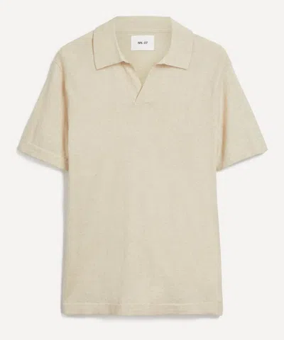 NN07 NN07 MENS RYAN KNITTED LINEN-BLEND POLO