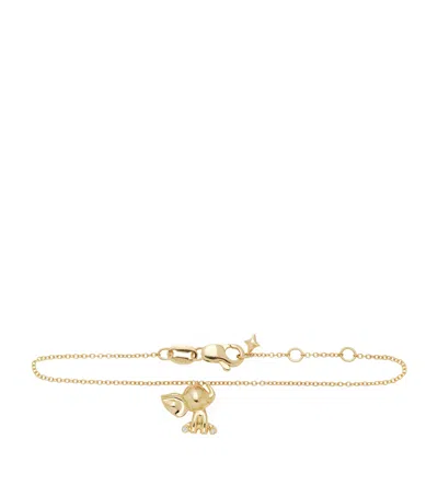 NOA MINI YELLOW GOLD AND DIAMOND ELEPHANT BRACELET