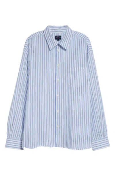NOAH NOAH OVERSIZE COTTON POPLIN BUTTON-UP SHIRT