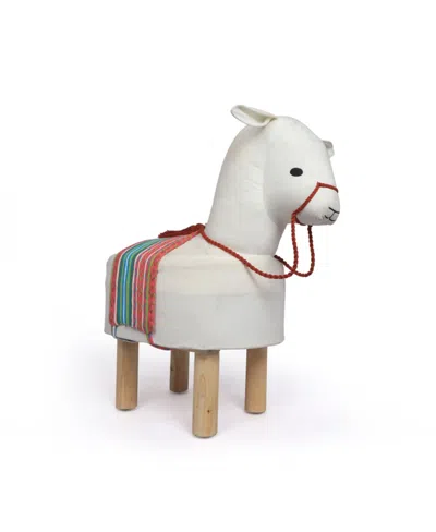 NOBLE HOUSE BASALT HANDCRAFTED CONTEMPORARY KIDS ALPACA OTTOMAN