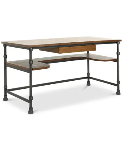 NOBLE HOUSE JACKSON INDUSTRIAL FAUX ASH WOOD OVERLAY DESK