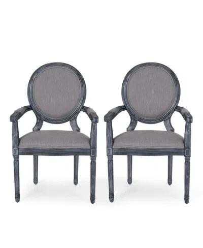 NOBLE HOUSE JUDITH FRENCH COUNTRY WOOD UPHOLSTERED DINING CHAIR SET, 2 PIECE