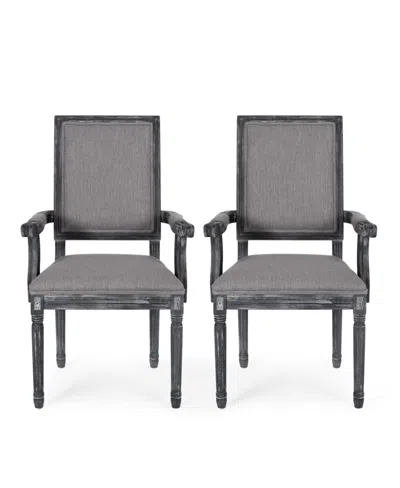 NOBLE HOUSE MARIA FRENCH COUNTRY WOOD UPHOLSTERED DINING CHAIR SET, 2 PIECE