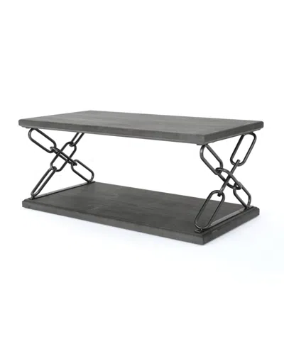NOBLE HOUSE MILAH INDUSTRIAL FAUX WOOD COFFEE TABLE