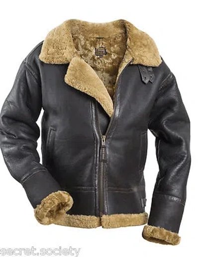 NOBLE HOUSE NEU B-3 SCHAFFELLJACKE FLIEGERJACKE LEDERJACKE WINTER JACKE LEDER BRAUN S M L XL