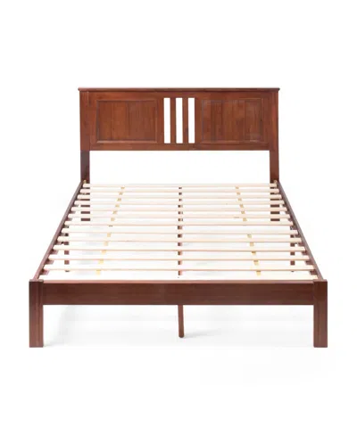 NOBLE HOUSE NORLAND MODERN FARMHOUSE ACACIA WOOD BED PLATFORM, QUEEN