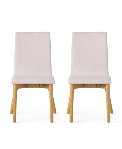 NOBLE HOUSE ORRIN OAK FINISH DINING CHAIR SET, 2 PIECE