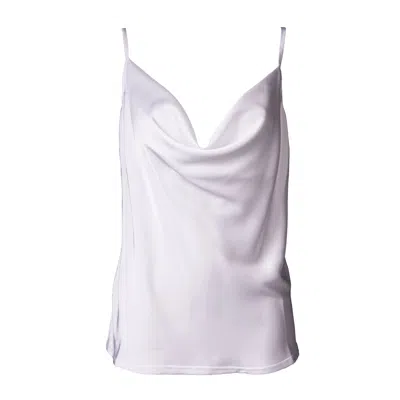 NOBLESSE OBLIGE WOMEN'S WHITE IVORY COWL NECK CAMISOLE