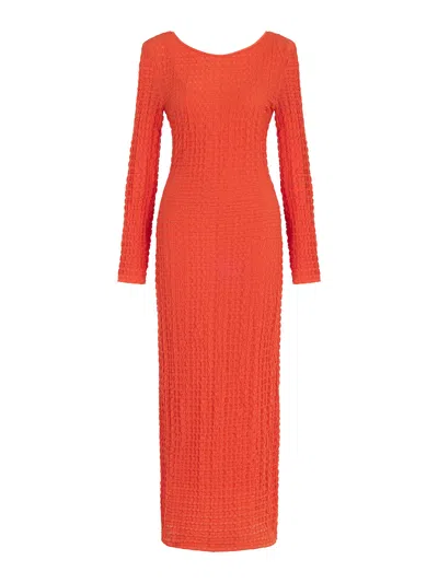 NOCTURNE WOMEN'S TEXTURED LONG DRESS