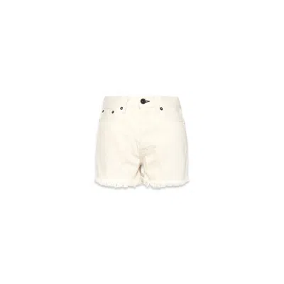 NOEND DENIM NEUTRALS MUSE DENIM SHORTS IN BONE