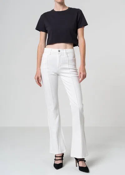 NOEND LILY SKINNY TRUMPET FLARE JEANS IN WHITE