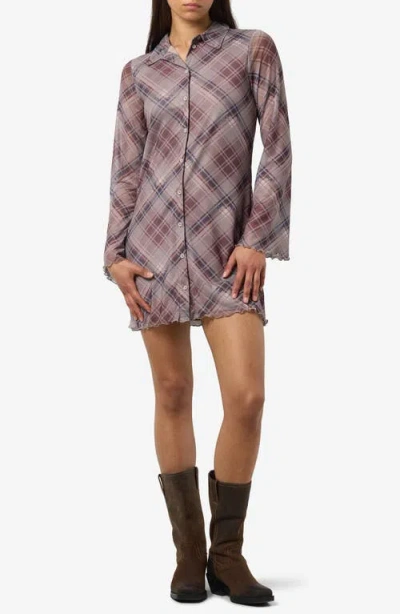 NOISY MAY NOISY MAY GRACIE LONG SLEEVE MINI SHIRTDRESS