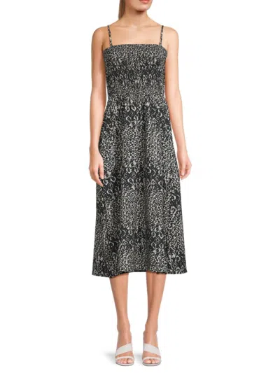 NOISY MAY WOMEN'S AIDA PRINTED SMOCKED DRESS