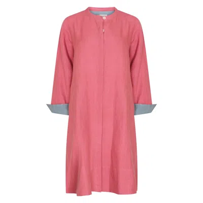 NOLOGO-CHIC WOMEN'S SUPER MIX COAT DRESS - SPICE PINK