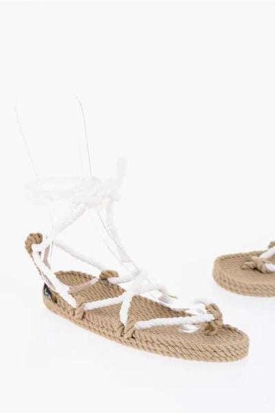 NOMADIC STATE OF MIND Rope ROMANO Sandals with Ankle Lace-up Detail