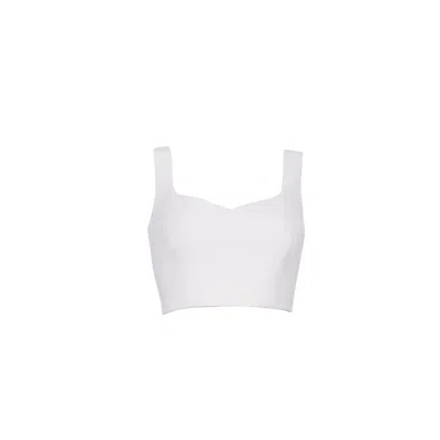 NOMI FAME WOMEN'S MORI WHITE CROP TOP