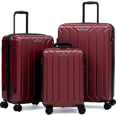 NONSTOP NONSTOP NEW YORK 3 PIECE SET (20" 24" 28") 4-WHEEL LUGGAGE SET + 3 PACKING CUBES