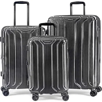 NONSTOP NONSTOP NEW YORK ELITE LIGHTWEIGHT EXPANDABLE 3 PIECE SPINNER LUGGAGE SET  +3 PACKING CUBES