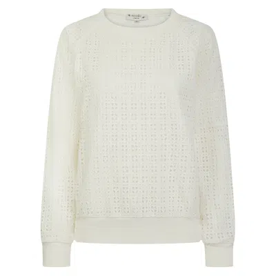 NOOKI DESIGN WOMEN'S WHITE LILY BROIDERY BLOUSE - ECRU