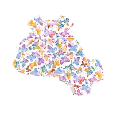 NORANI NORANI KIDS ORGANIC LAYERED DRESS WITH MATCHING BLOOMERS