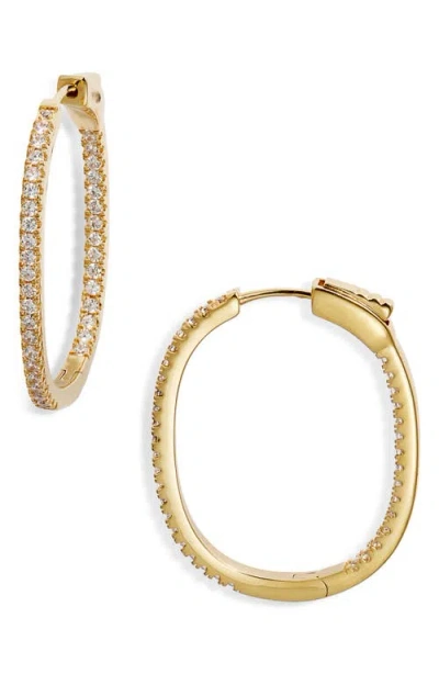 NORDSTROM NORDSTROM CUBIC ZIRCONIA PAVÉ INSIDE OUT HOOP EARRINGS