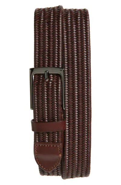 NORDSTROM NORDSTROM DIEGO WOVEN LEATHER STRETCH BELT