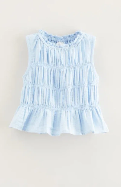 NORDSTROM NORDSTROM KIDS' SMOCKED SLEEVELESS COTTON TOP