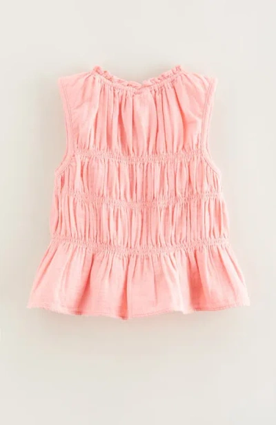 NORDSTROM NORDSTROM KIDS' SMOCKED SLEEVELESS COTTON TOP