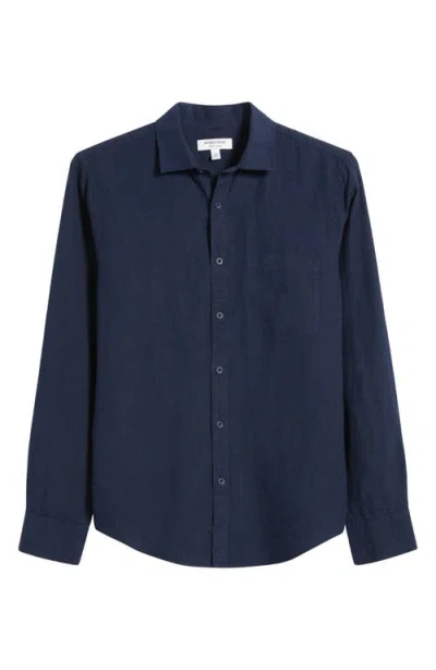 NORDSTROM NORDSTROM LINEN BUTTON-UP SHIRT