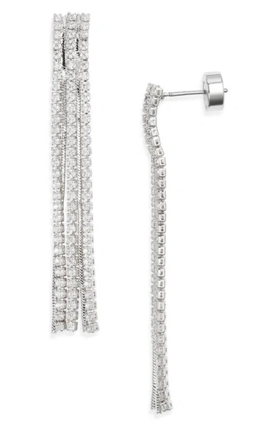 NORDSTROM NORDSTROM PAVÉ FRINGE EARRINGS