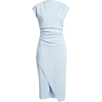 NORDSTROM NORDSTROM RUCHED FUNNEL NECK MIDI DRESS