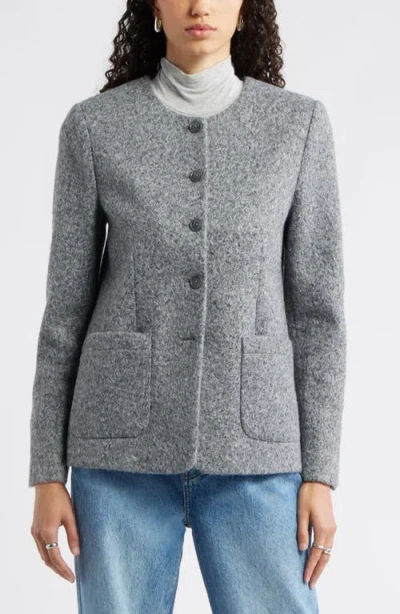 NORDSTROM NORDSTROM TEXTURED COLLARLESS JACKET
