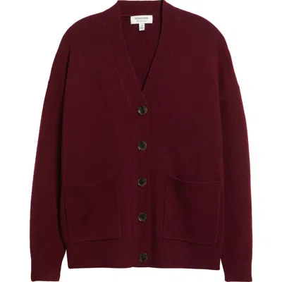 NORDSTROM NORDSTROM V-NECK WOOL & CASHMERE CARDIGAN