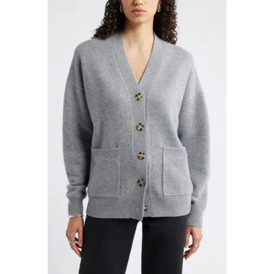NORDSTROM NORDSTROM V-NECK WOOL & CASHMERE CARDIGAN